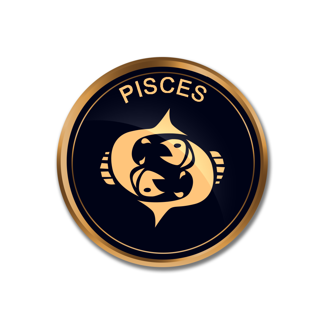 Golden Pisces png, Pisces logo PNG, Pisces sign PNG transparent images, zodiac Pisces png full hd images download